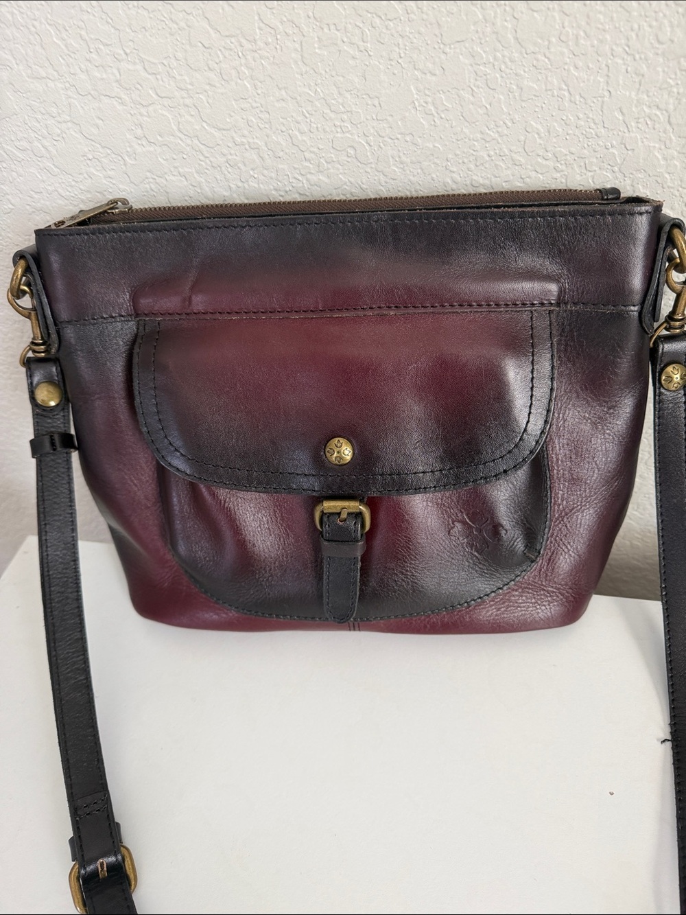 Patricia Nash Tuscania Stained Merlot Bag - Picture 2 of 11